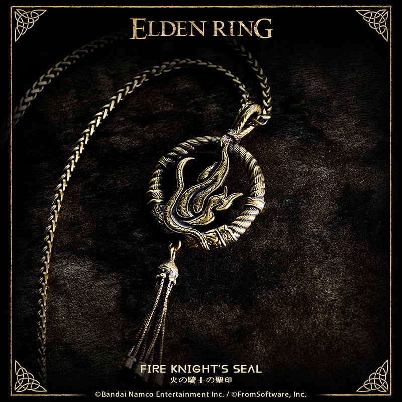 Starforged ELDEN RING Sacred Seal Fire Knight's Seal Game Merchandise Officially Authorized Sacred seal of the Fire Knights, who answer directly to Messmer the Impaler.   Enhances fire incantations of Messmer.  The emblem of Messmer's army depicts a golden ring and the fire of his sacred seal